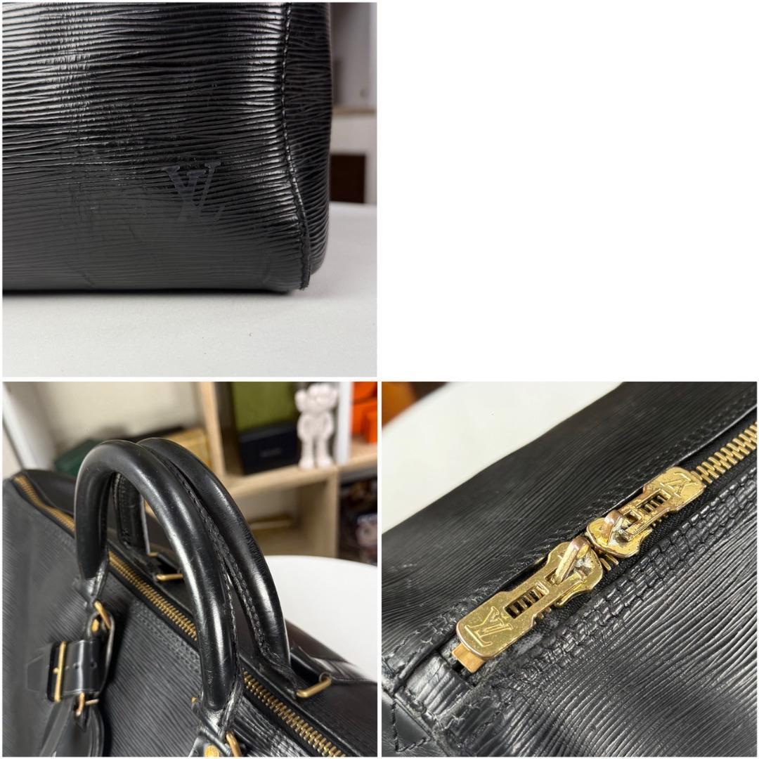 外観美品 LOUIS VUITTON 名作 キーポル45 エピ ノワール