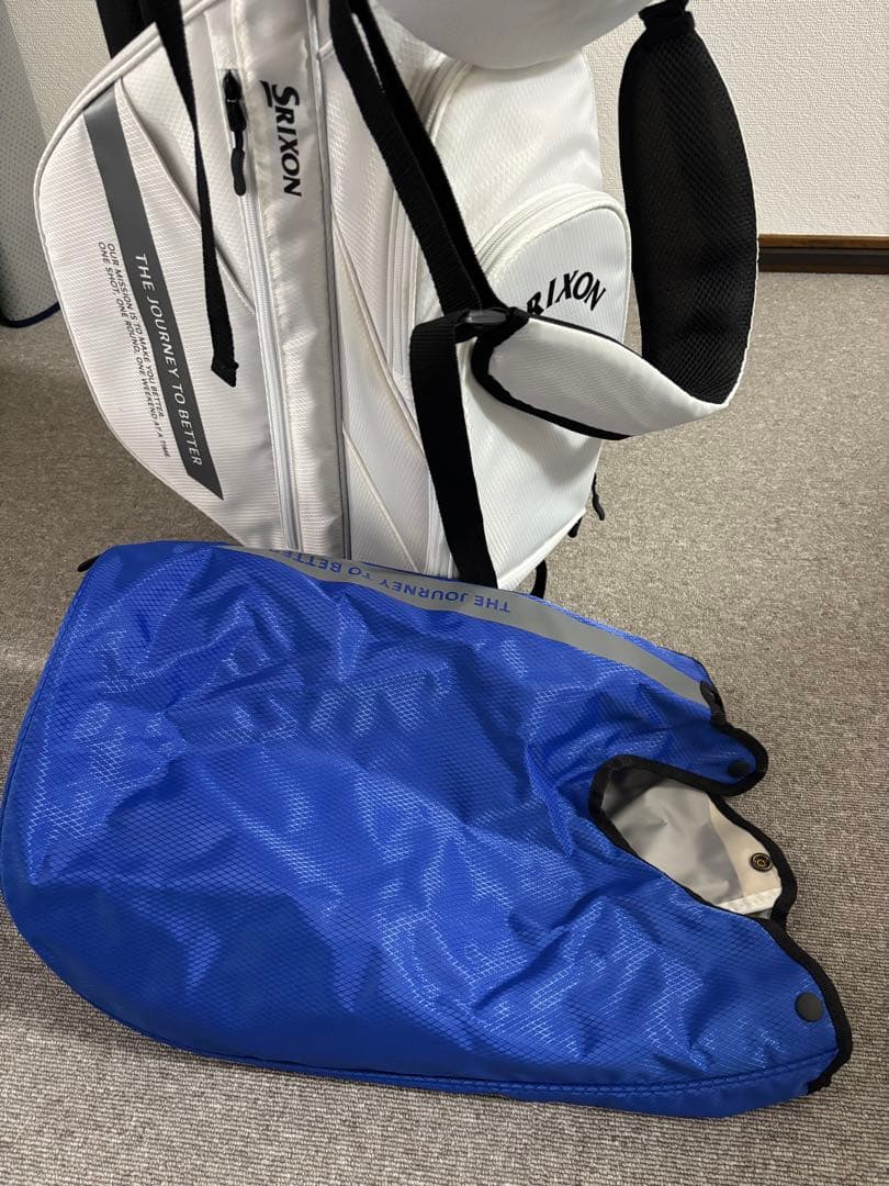 SRIXON スタンド式キャディバッグ ホワイト/ブルー　美品