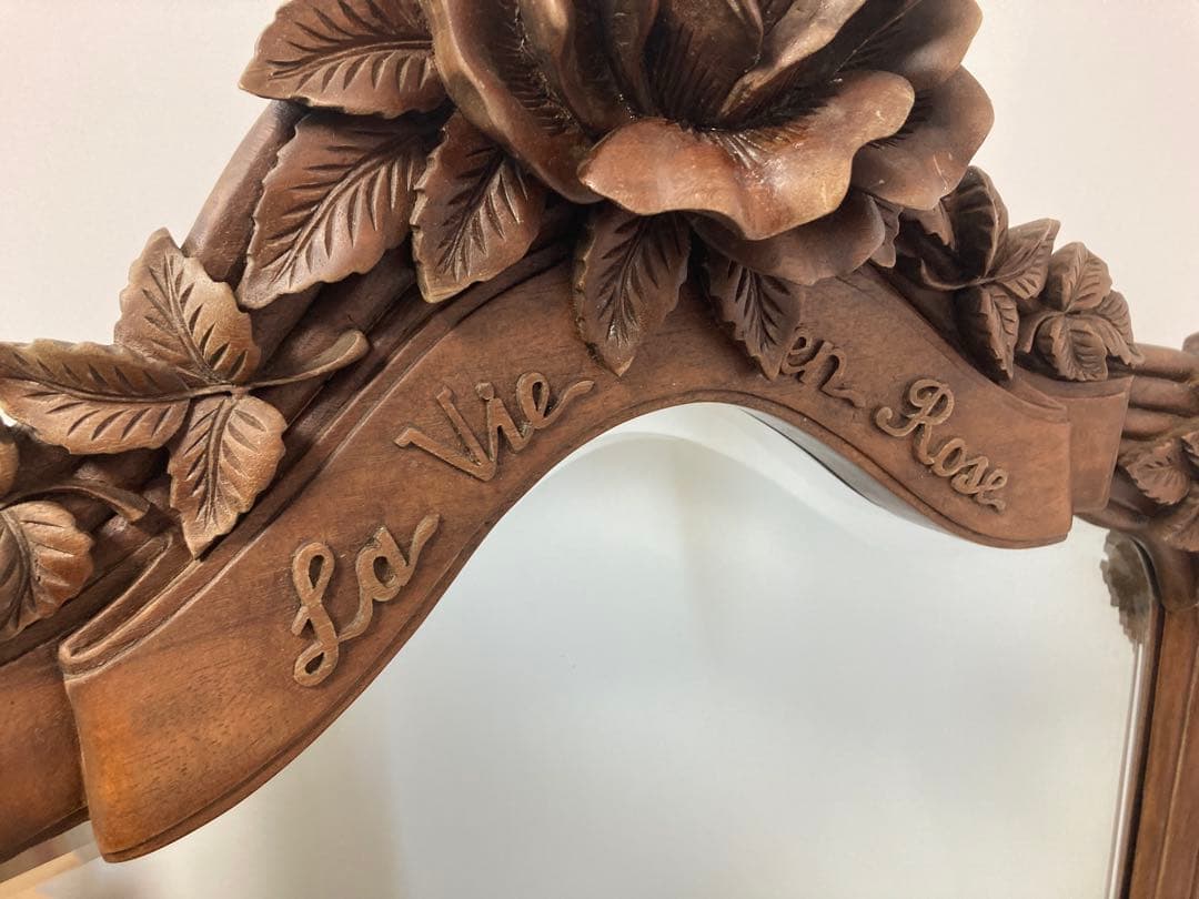 木製フレームスタンドミラー