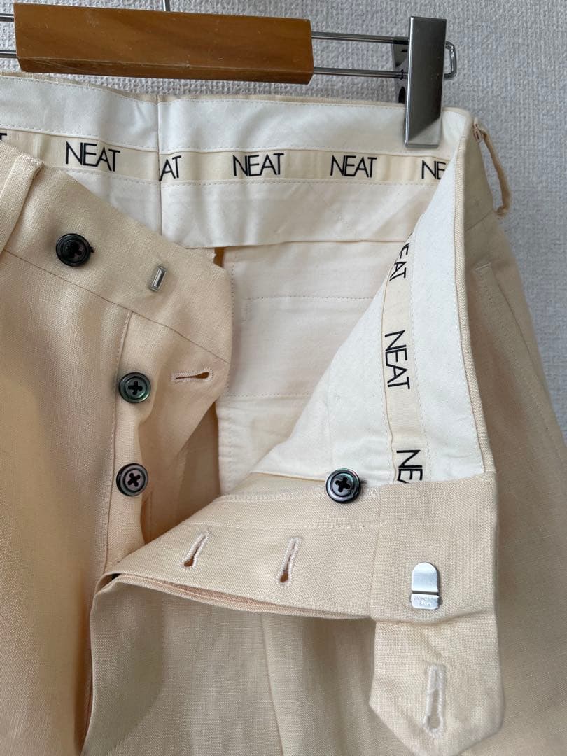 NEATニート リネンワイドパンツ スラックス スペンスブライソン