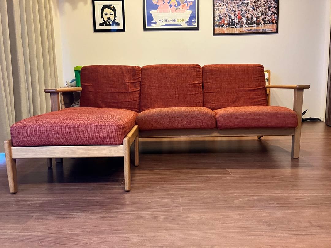 【週末最終値下】unico ウニコVISKA ソファ3シーター　オットマンセット