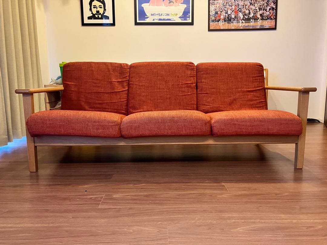 【週末最終値下】unico ウニコVISKA ソファ3シーター　オットマンセット