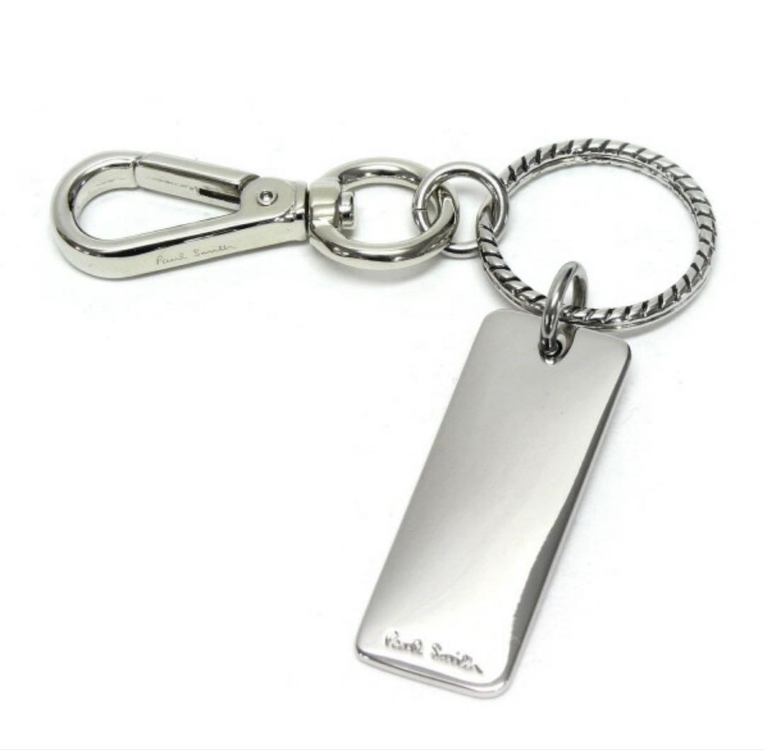 【新品】ポールスミス ストライプ タグ マルチカラーキーリング キーホルダー