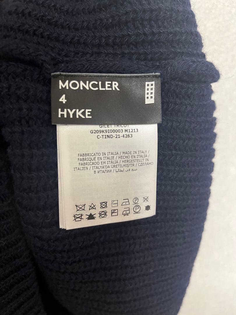 MONCLER HYKEネイビー ニットベスト新品未使用　モンクレール　ハイク