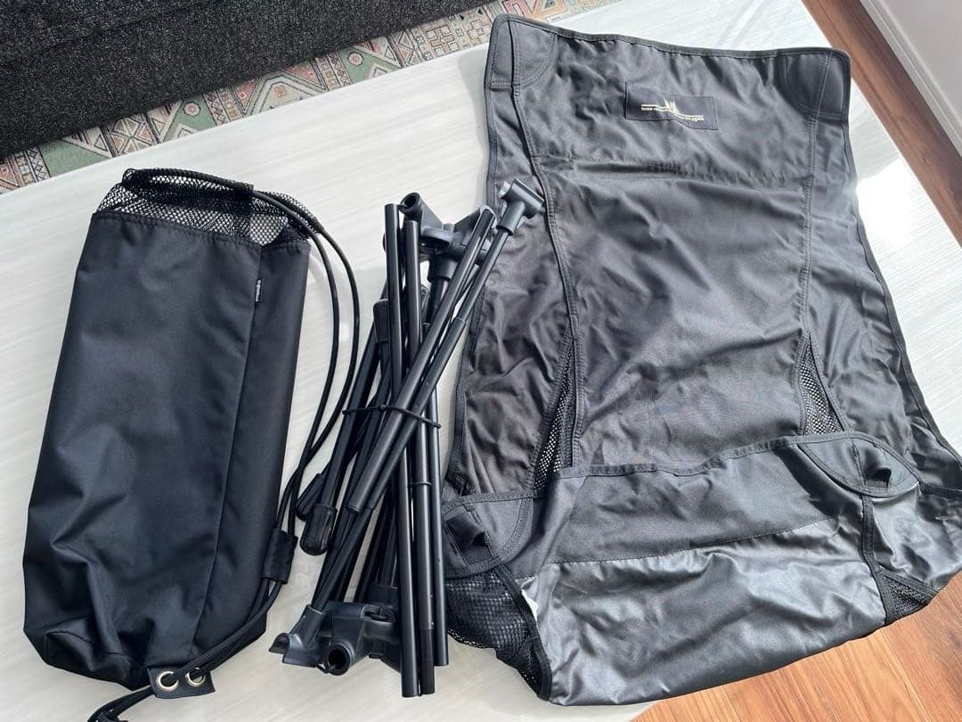 【美品】ogawa　アウトドアチェア ツーアングルチェアL／ブラック