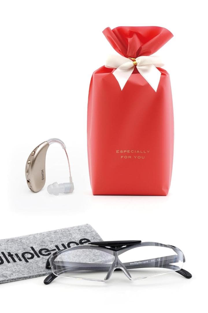 【新品】みみサポ ヒアリング耳かけ型集音器 +メガネ型拡大鏡セット