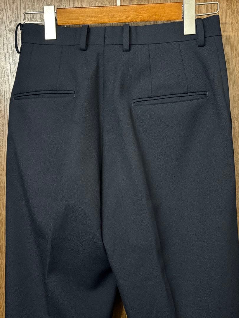 極美品【BIOTOP】ウールストレートスラックス[ネイビー/S]