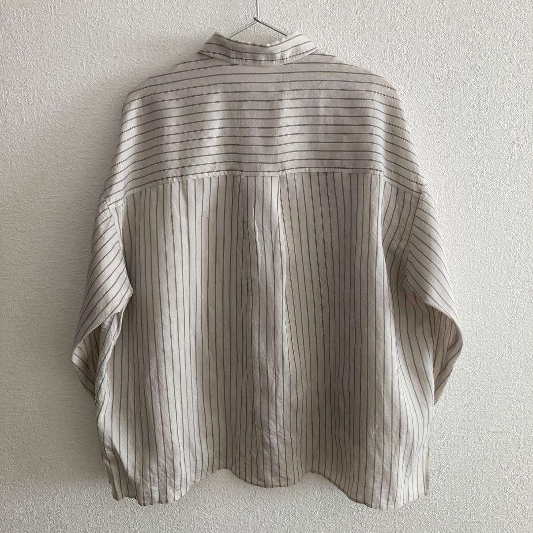 マルモア ストライプシアーシャツ + タンクトップ size 36 ベージュ