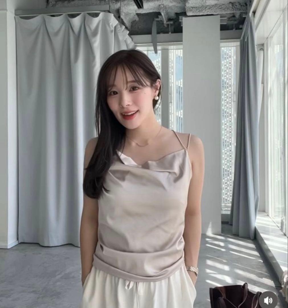 saki様限定　aimeine エメイン カップインドレープサテンキャミソール