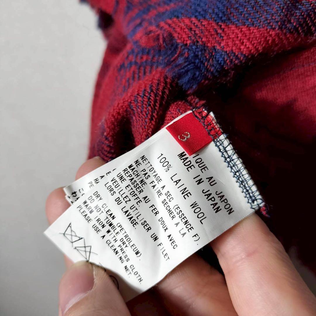 ワイズ Y's ヨウジヤマモト 変形ベスト チェック ウール アシンメトリー