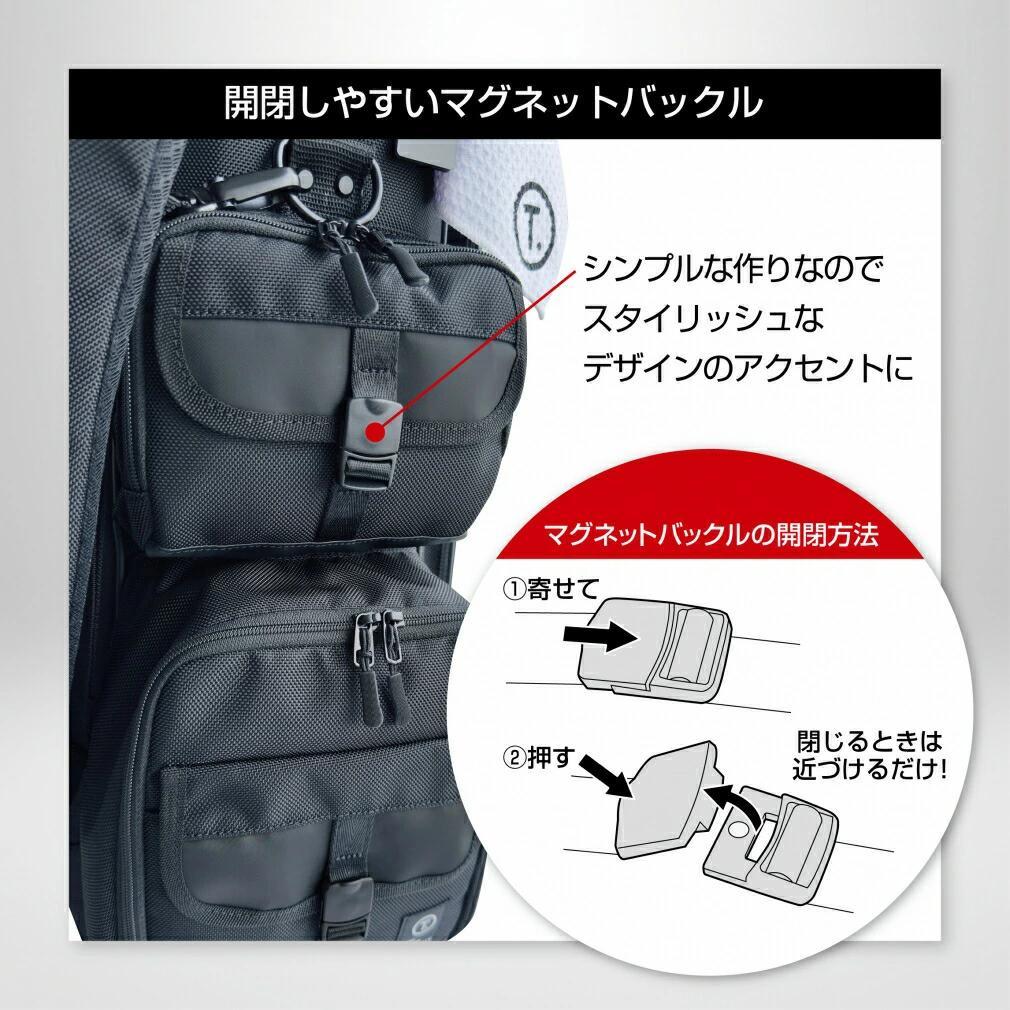 ティゴラ T.キャディバッグ ゴルフ 9型 : ブラック TIGORA