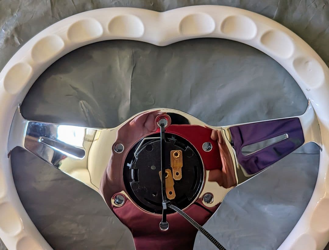 ♡　35パイ　ハート　ホワイト　ステアリング　♡