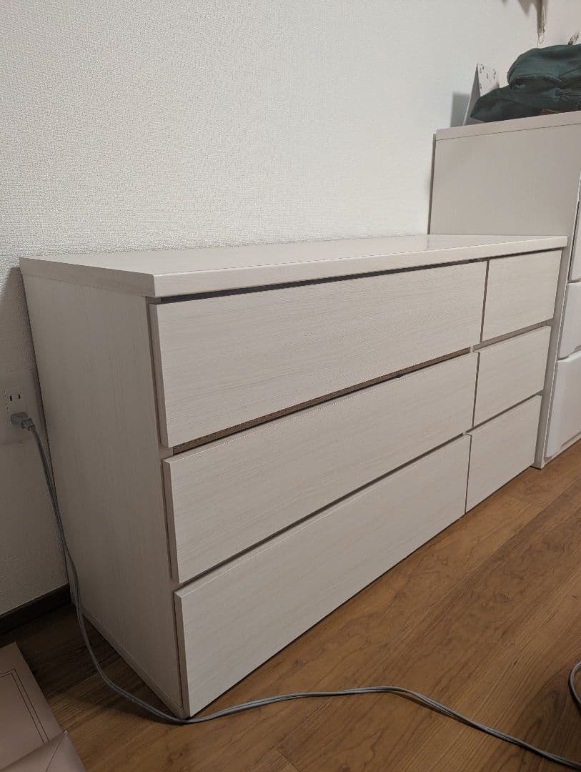 ニトリ ローチェスト エレアK 120 WH 3段