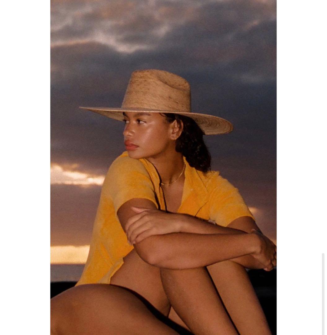 未使用タグ付き ラックオブカラー Fedora 麦わら帽子 中折れハット S/M