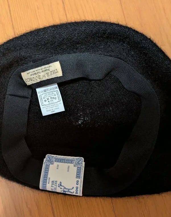 H.W. DOG ベレー帽 黒Black