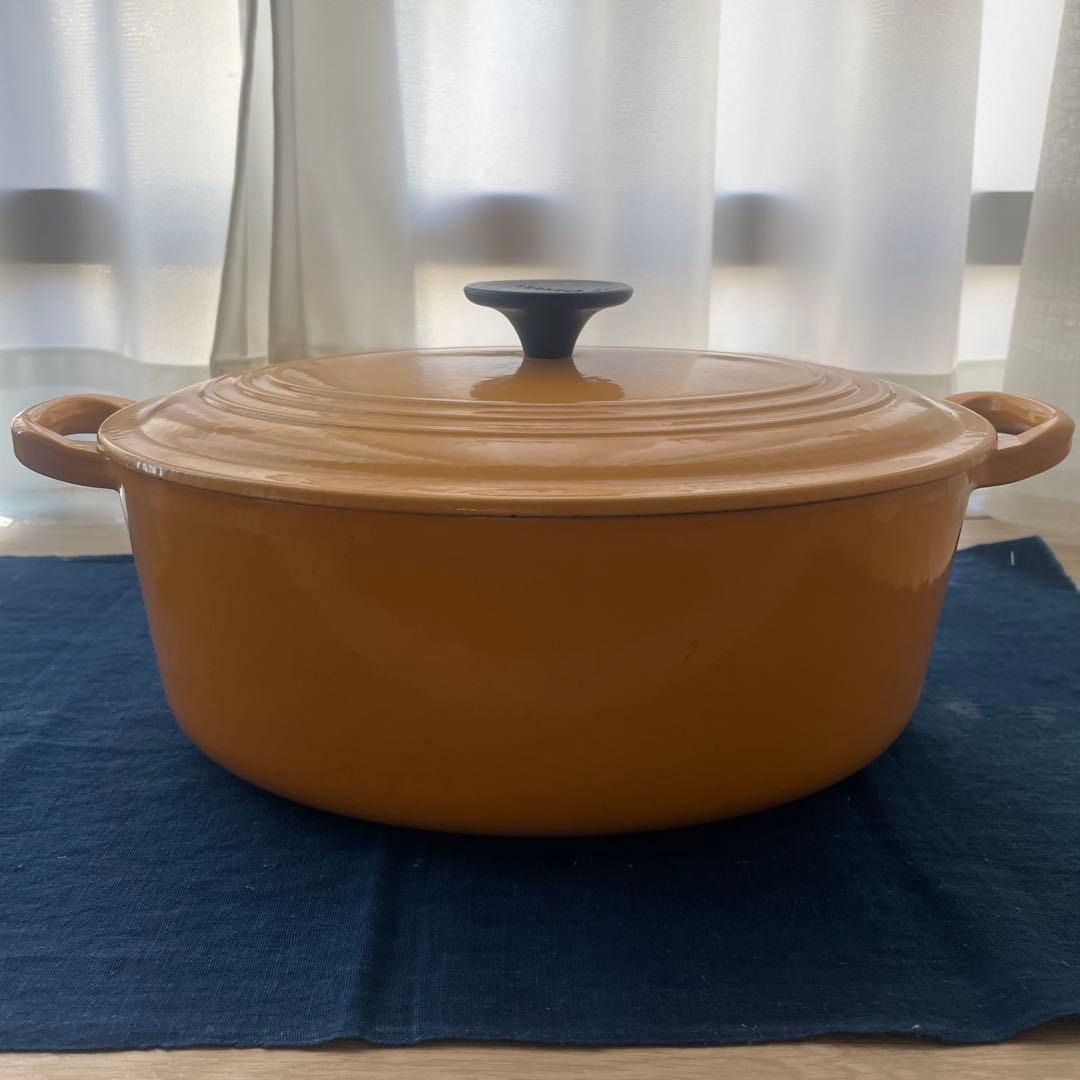 LE CREUSET ◾️ル・クルーゼ◾️両手鍋 イエロー ココットオーバル　27㎝