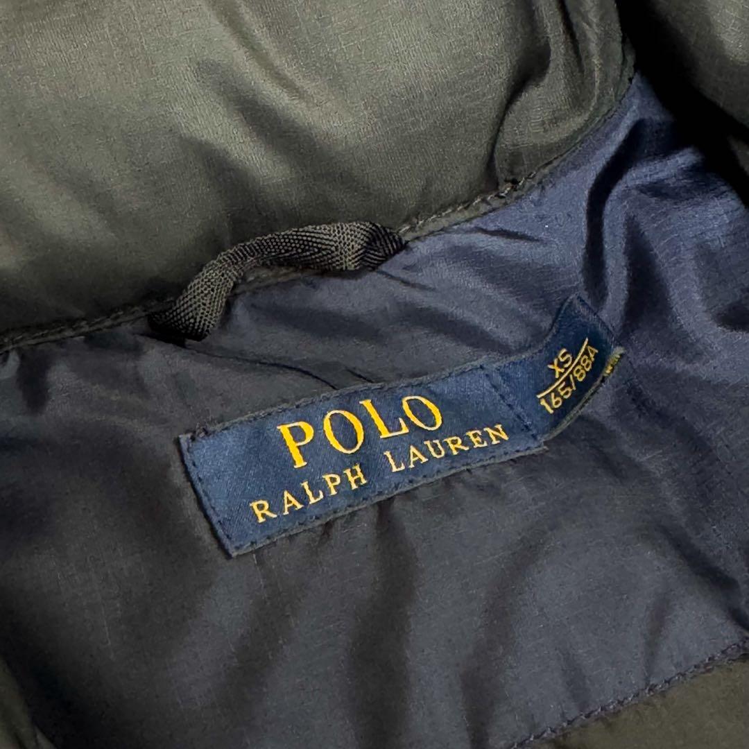 美品 ポロラルフローレン ヌプシ型 ダウンベスト ブラック ネイビー S相当