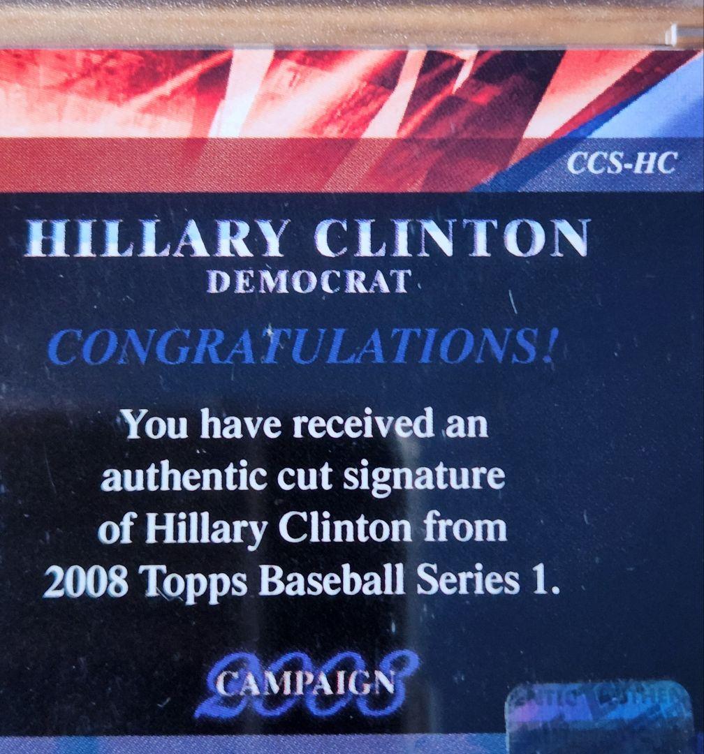 ヒラリー  クリントン 直筆サインカード