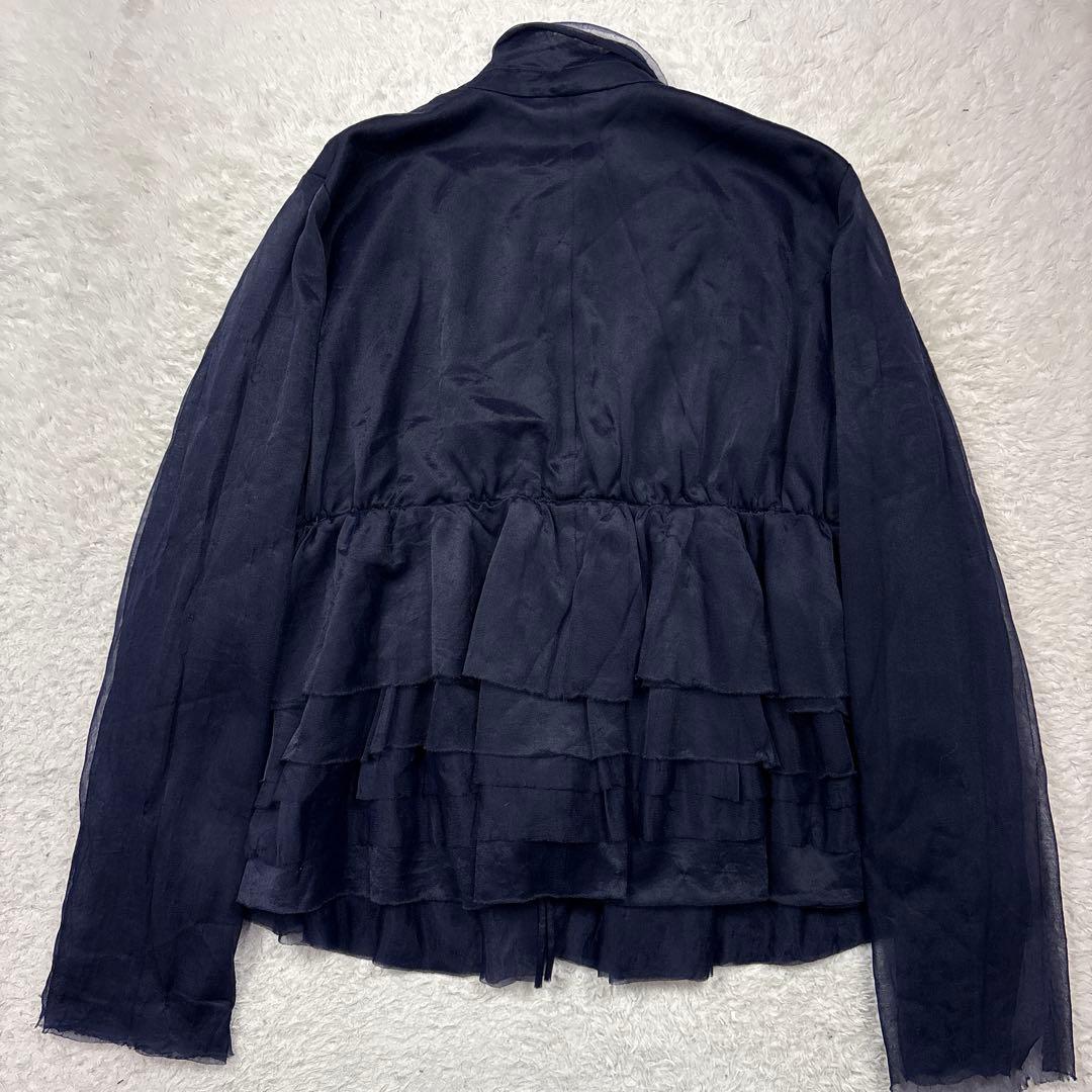 コムコム　コムデギャルソン　ナイロンチュールフリルブラウス　AD2005