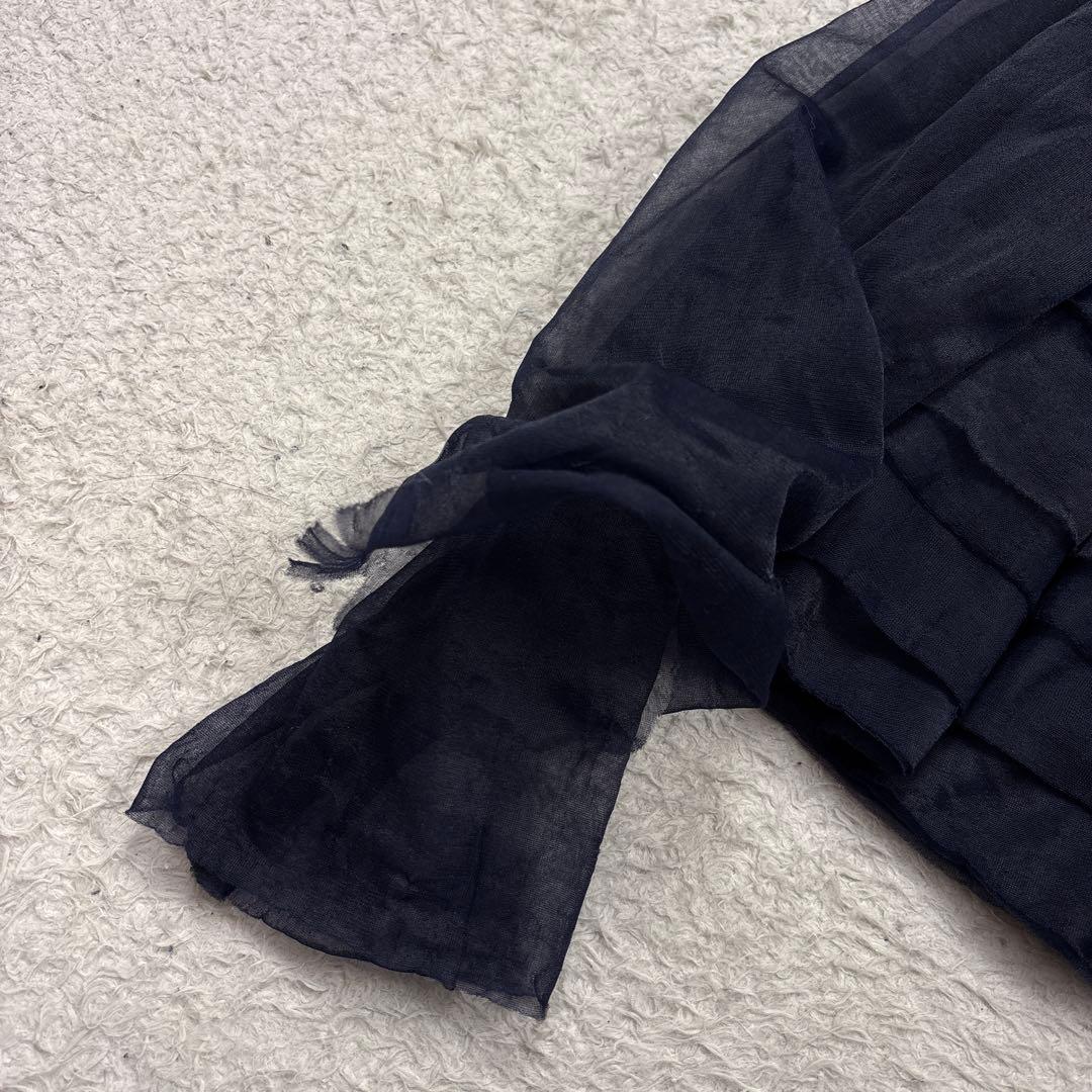 コムコム　コムデギャルソン　ナイロンチュールフリルブラウス　AD2005