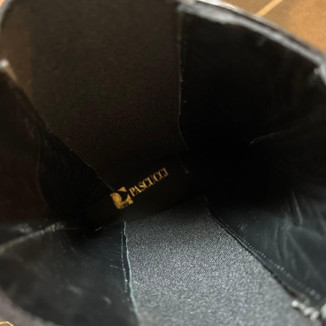 【極美品】PASCUCCIサイドゴアブーツ ブラック 37