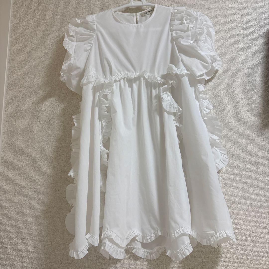 COCODEAL T/C フリルチュニック　ホワイト