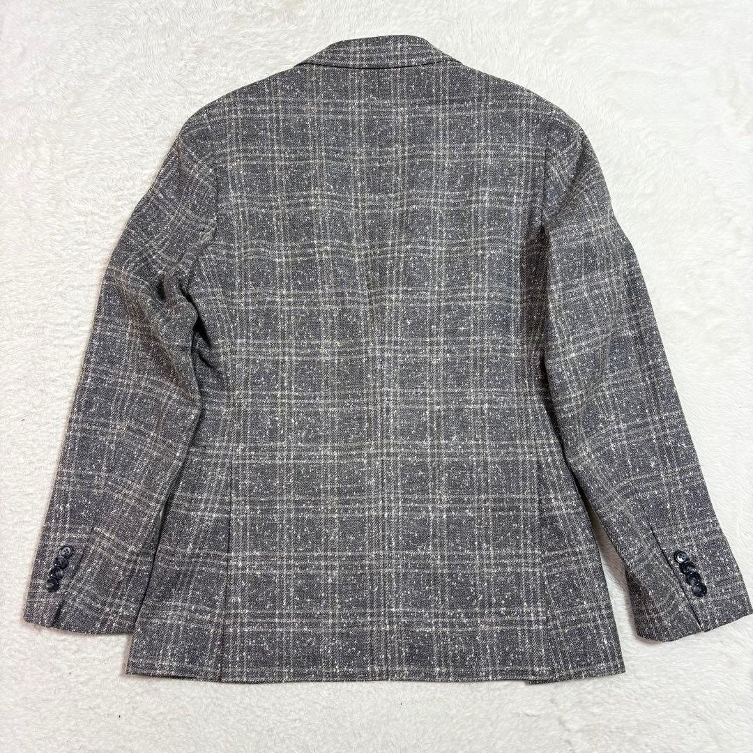 シップス ロロピアーナ シルク リネンツイード テーラードジャケット グレー44