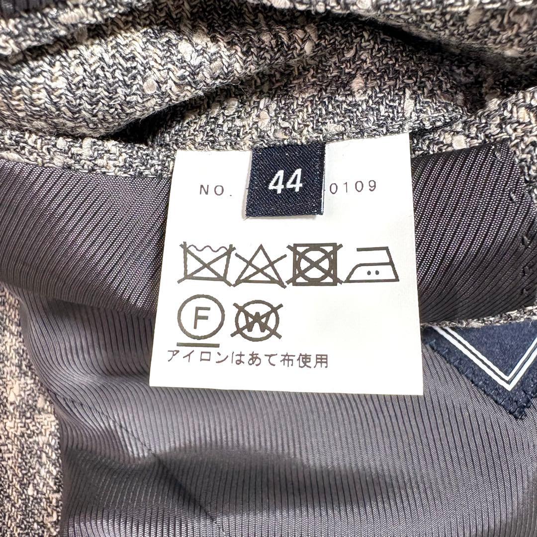 シップス ロロピアーナ シルク リネンツイード テーラードジャケット グレー44