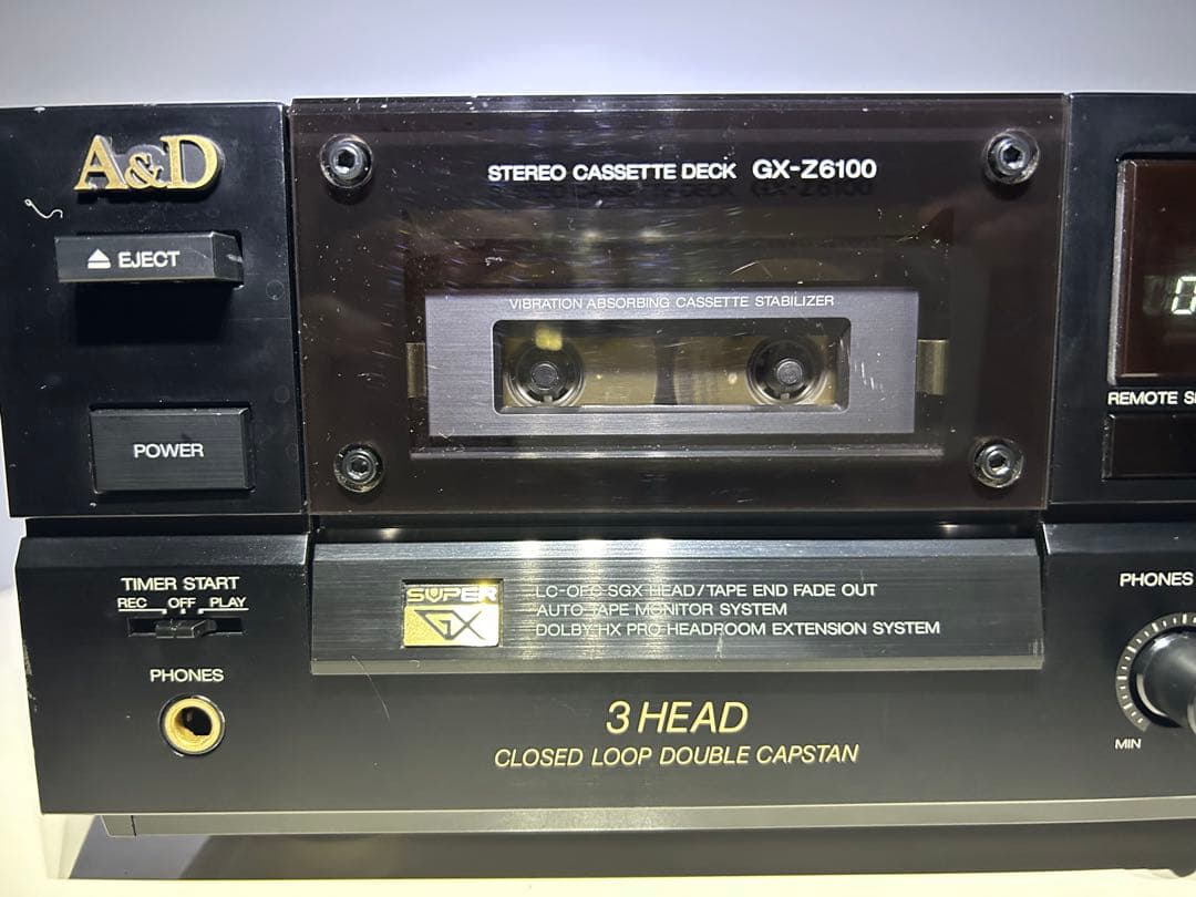 A&D 3ヘッドカセットデッキ GX-Z6100【動作品】