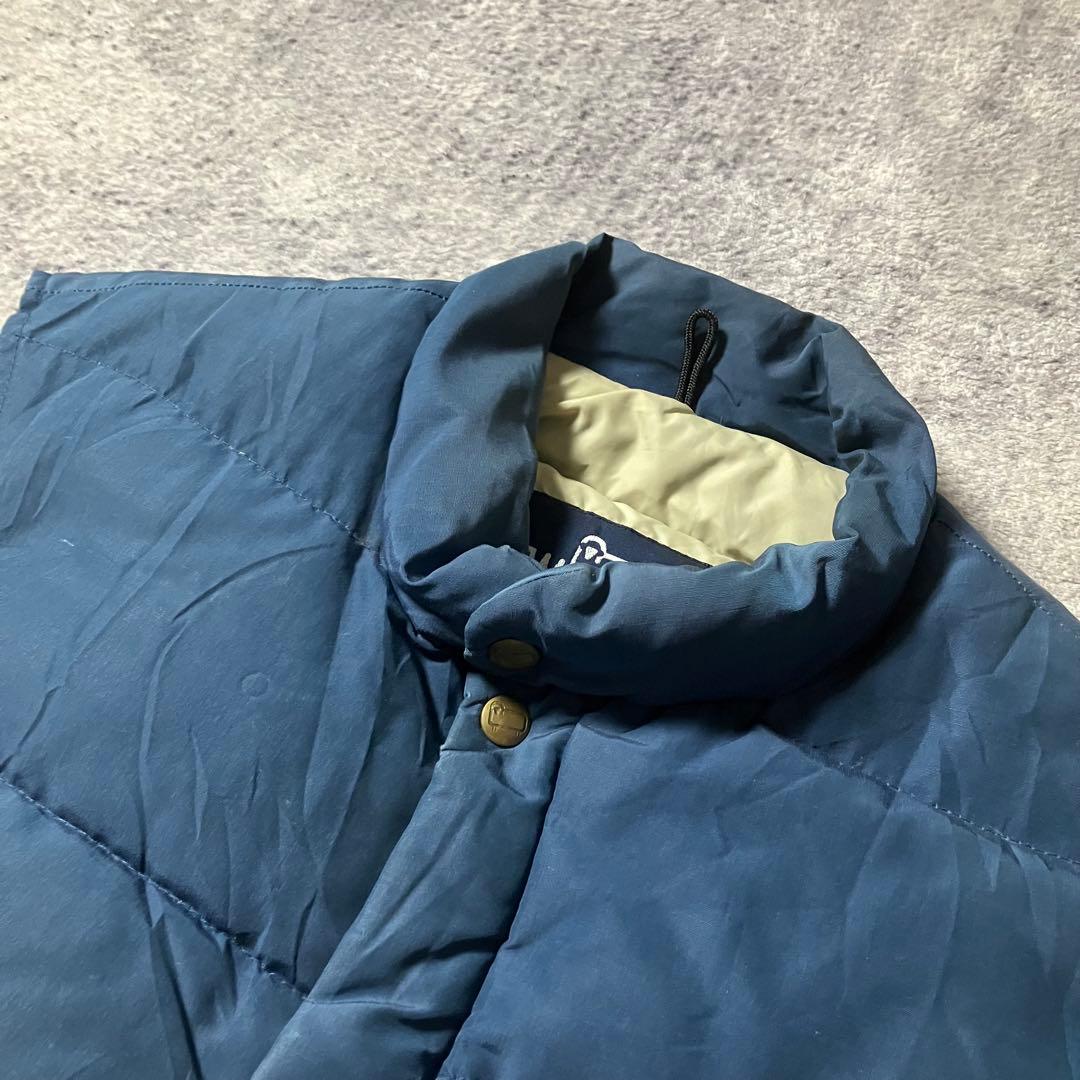 80sWoolrichウールリッチダウンベストUSA製ネイビー