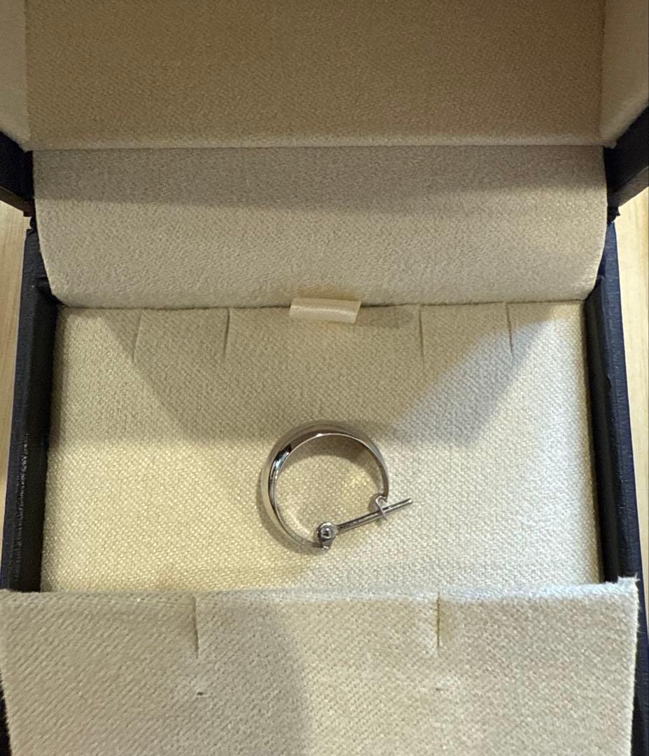 【片方のみ】ヴァンドーム青山　プラチナ900　フープピアス　中