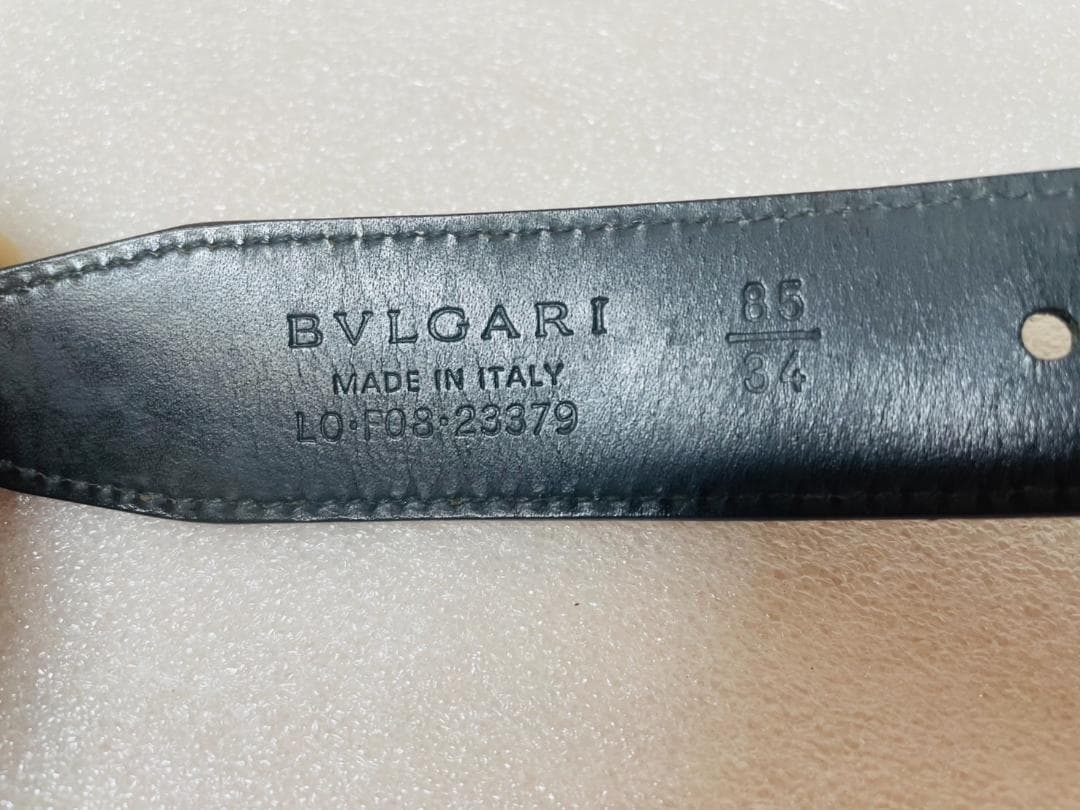 ★☆良品★☆BVLGARI　ブルガリ　レザーベルト　ブラック　黒