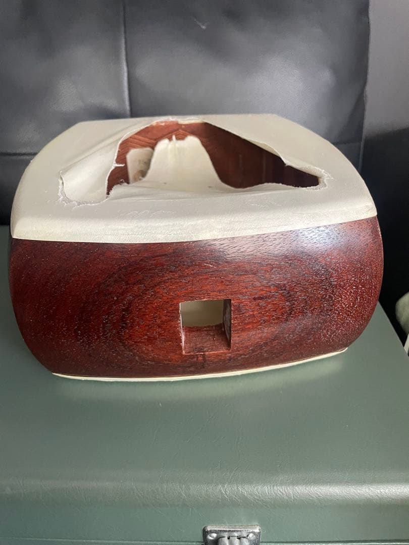 三味線 紅木子持綾杉金細 二枚溝極上天然素材 バチケース付き　糸巻バチ天然素材