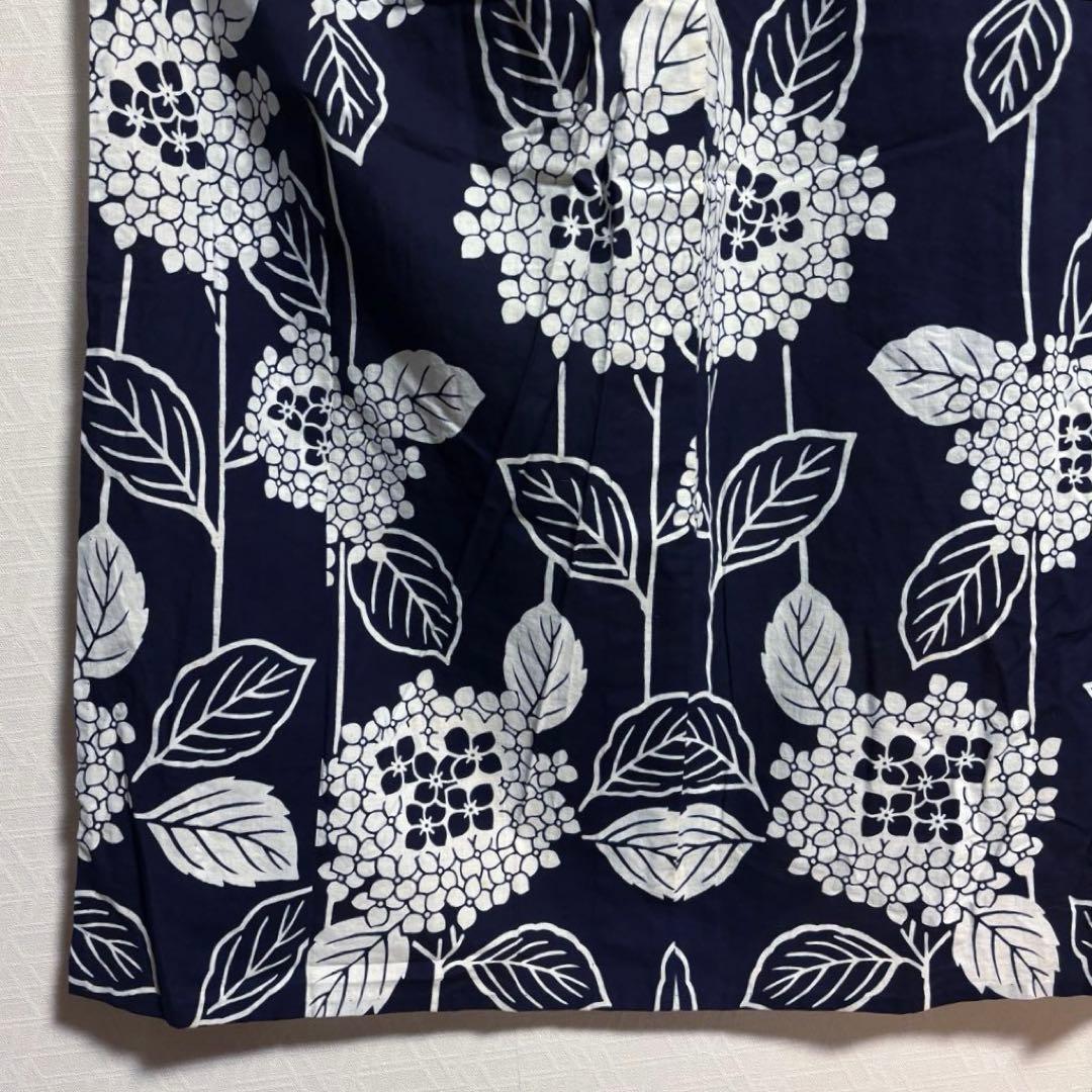 【浴衣】 手縫い 花模様 居敷当てあり 着物 身丈約156.5.cm