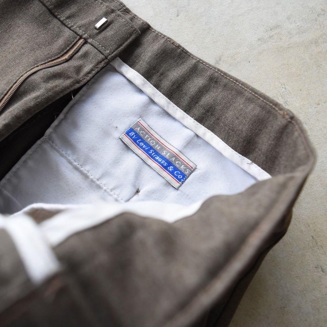 90s リーバイス アクションスラックス ブラウンW34L32
