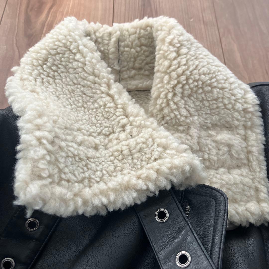 【未使用品】ungrid フェイクムートン ボアブルゾン