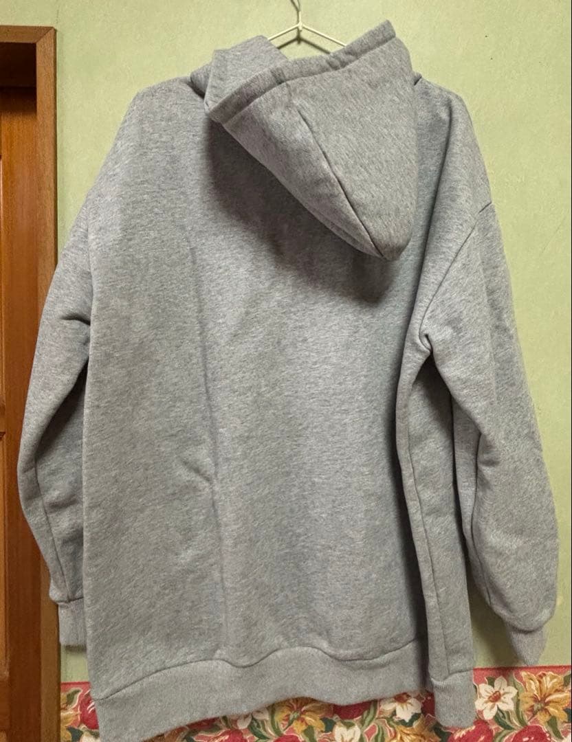 Darich レースアップリケロゴフーディ　GRY