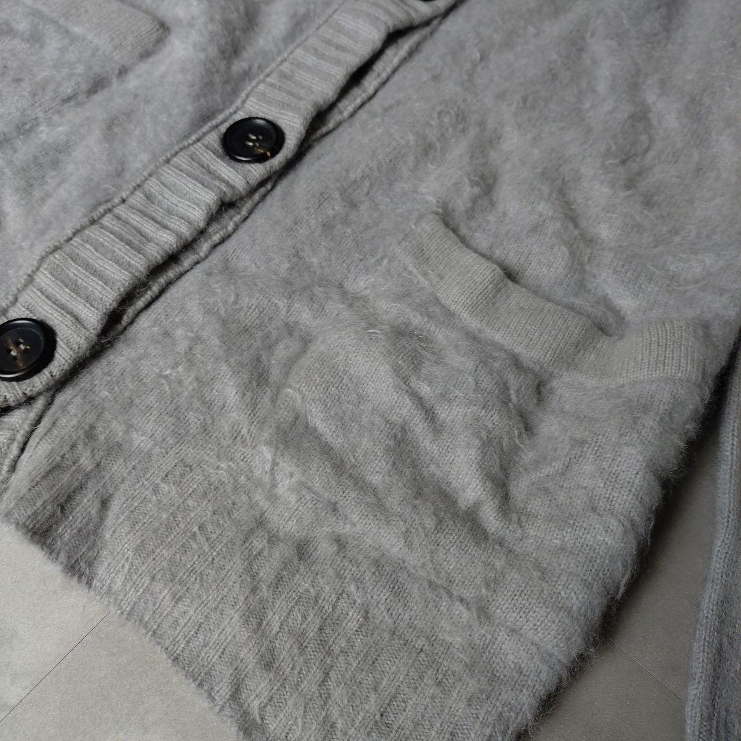 Drawerカシミヤ100%シャギー ロングニットカーディガン