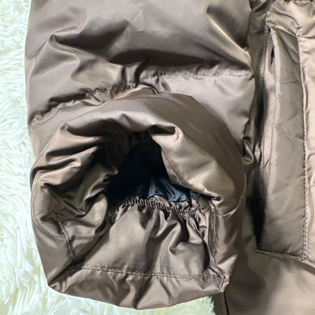 希少✨デサント　ダウン　ベンチコート　Ｌサイズ　フード着脱可　ブラウン