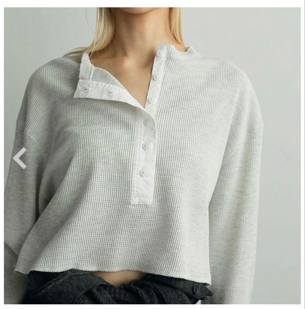 anuke アンヌーク ワッフル ヘンリー トップス　オートミール