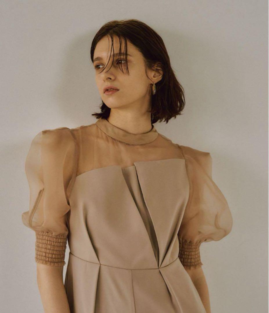 1★新品タグ付き★ LE’RURE パンツドレス　結婚式パーティベージュM