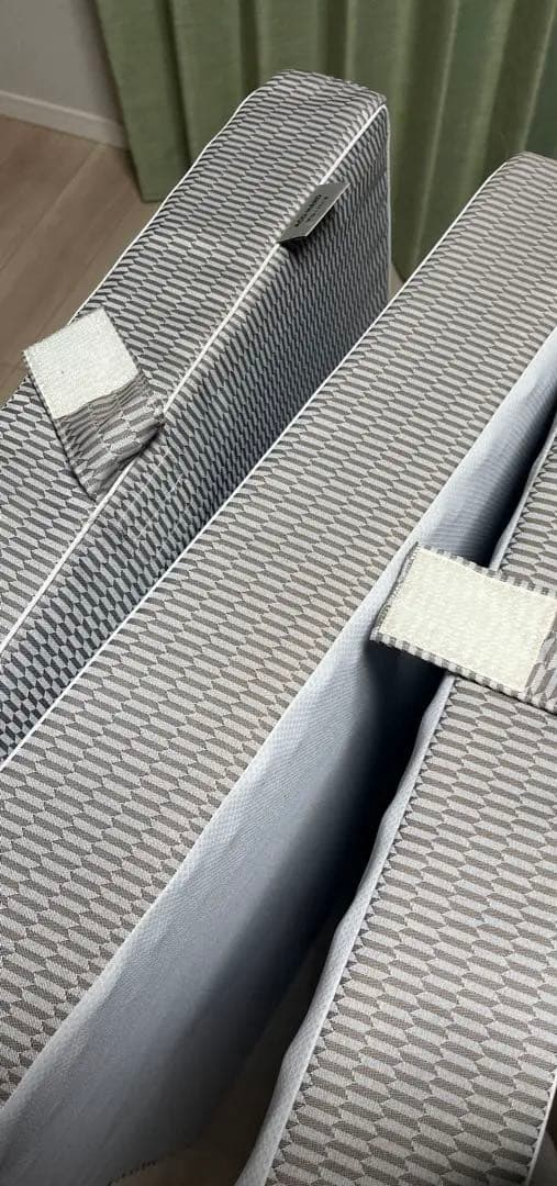 【美品】ムアツ マットレス アコハード　シングル　三つ折り　グレー