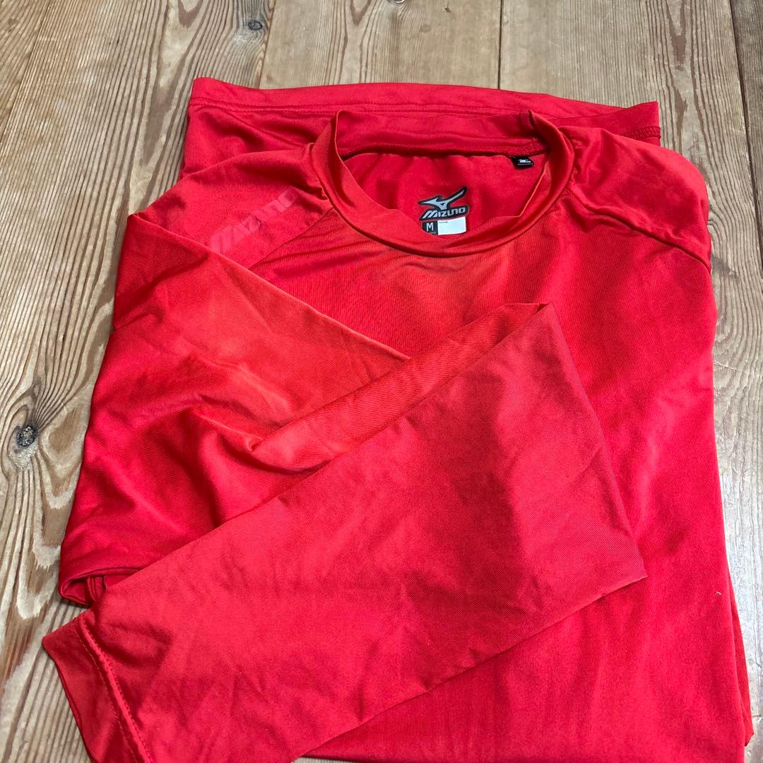 Mizuno 赤 ウェアセット M アンダーシャツ、スラパン、ソフトボール、野球