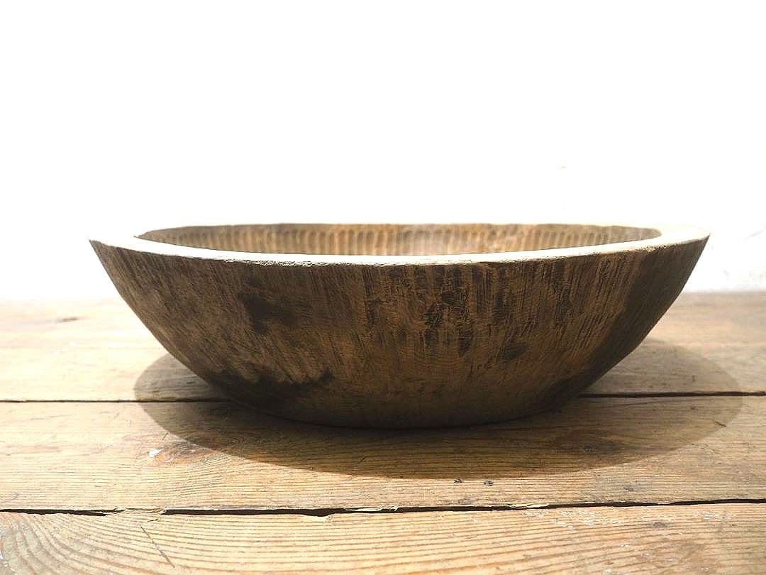 1322 W50cm レトロなこね鉢　捏ね鉢　蕎麦打ち　うどん　古道具　木皿