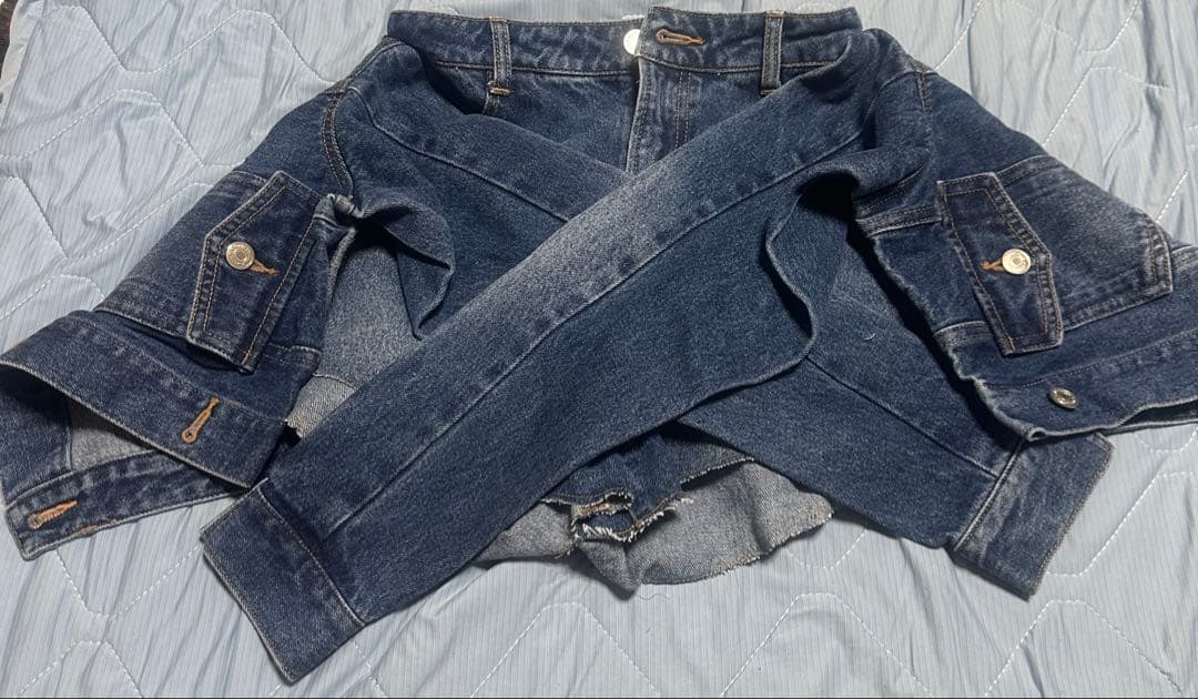 Darich ドッキングデザインデニムショートパンツ