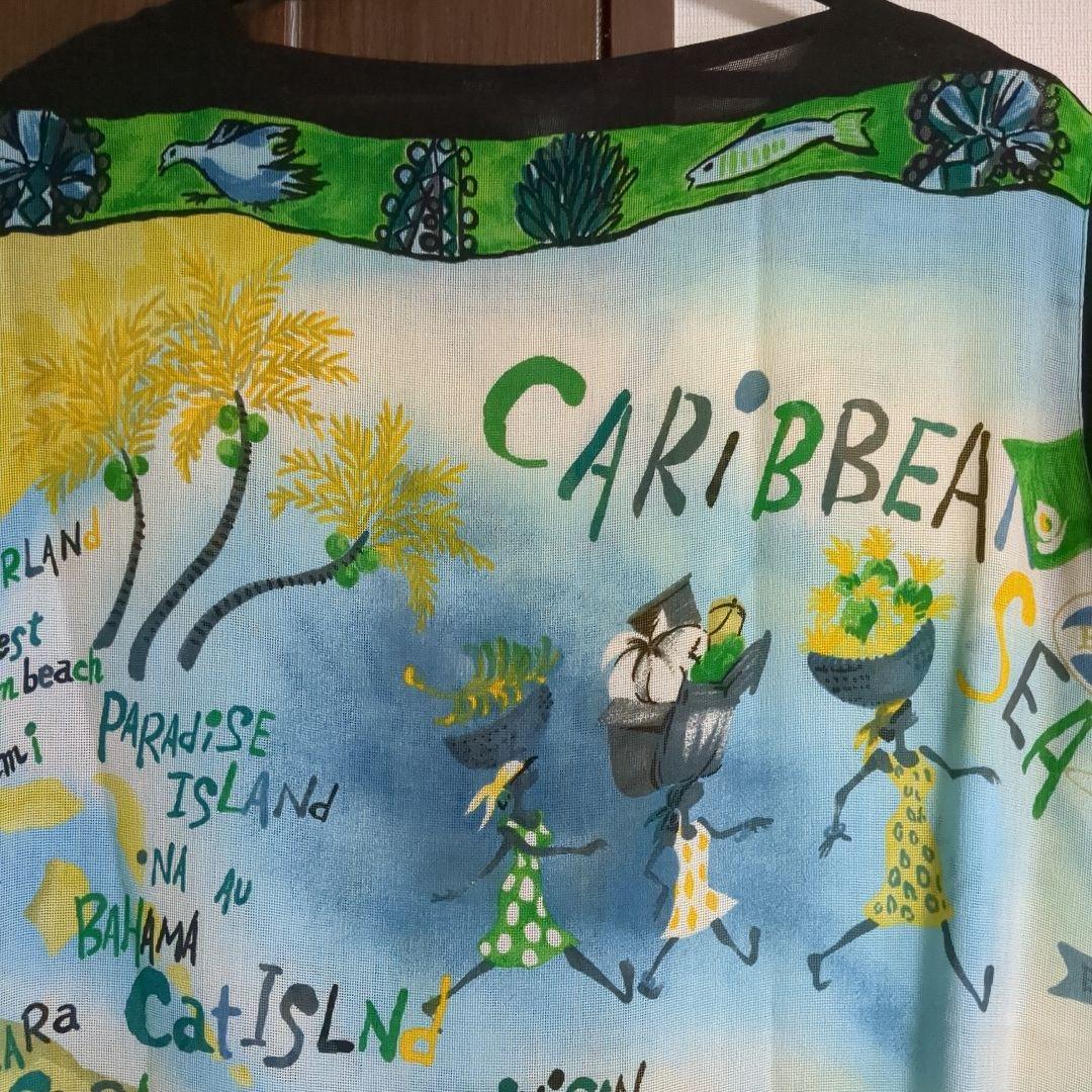 TOKUKO 1er VOL　チュニック　シースルー　黒　カラフル　半袖