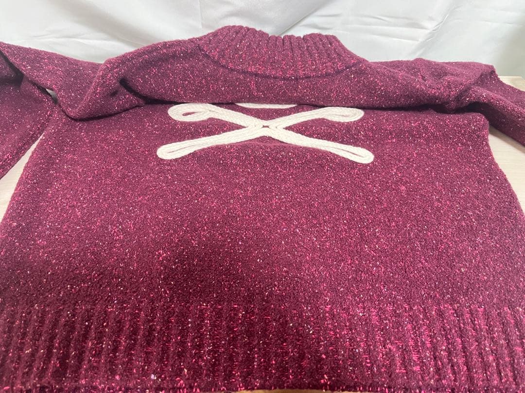 定価5万 美品 マークアンドロナ シルクアンゴラ混 ニット 38 ボルドー