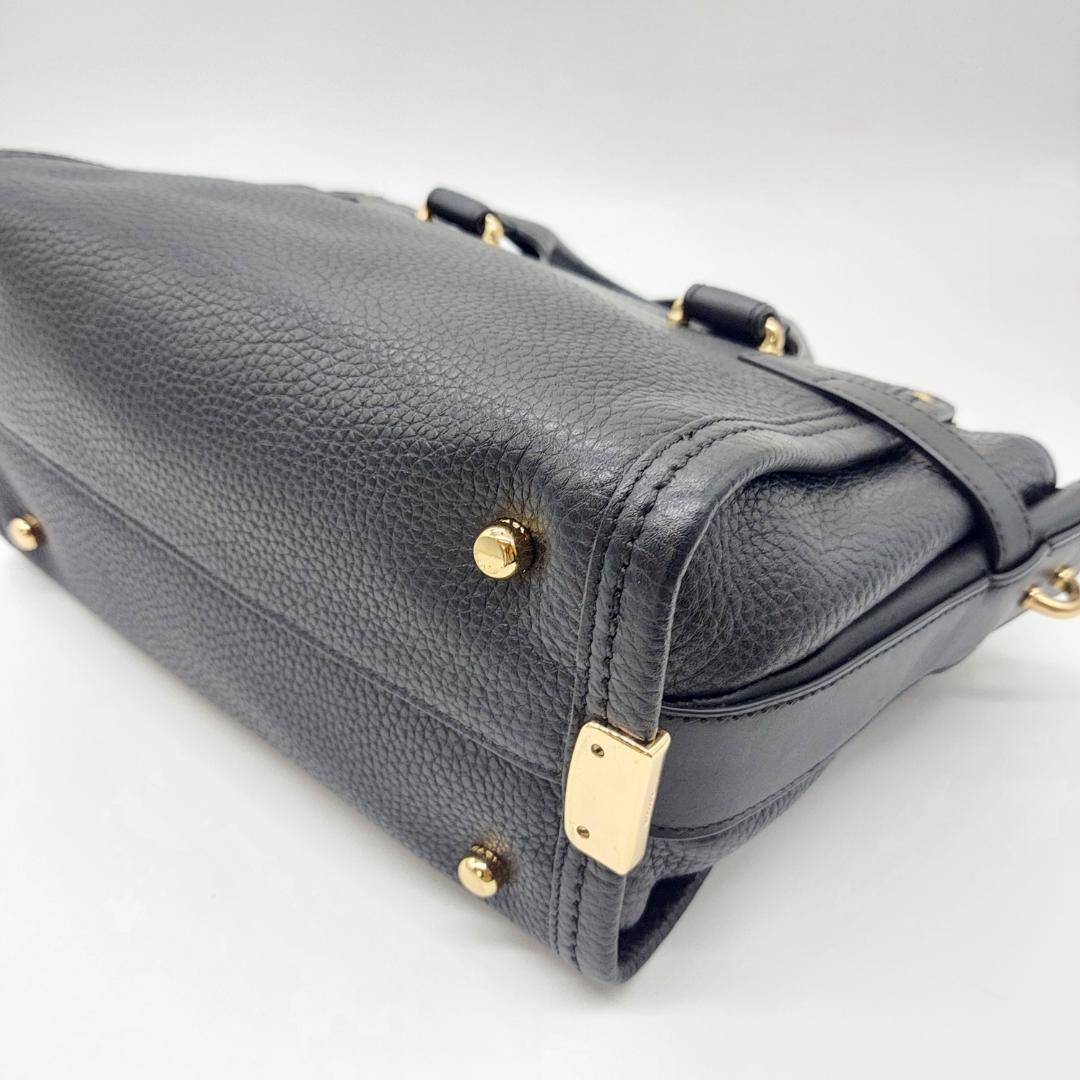 美品　COACH ハンドバッグ　黒　ストラップ　保存袋付き