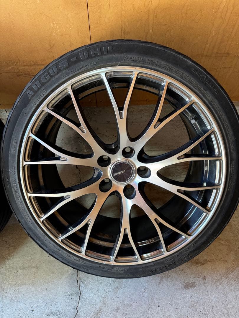 送料無料。Rays ホムラ　19インチ ホイールセット　8.5j ＋45