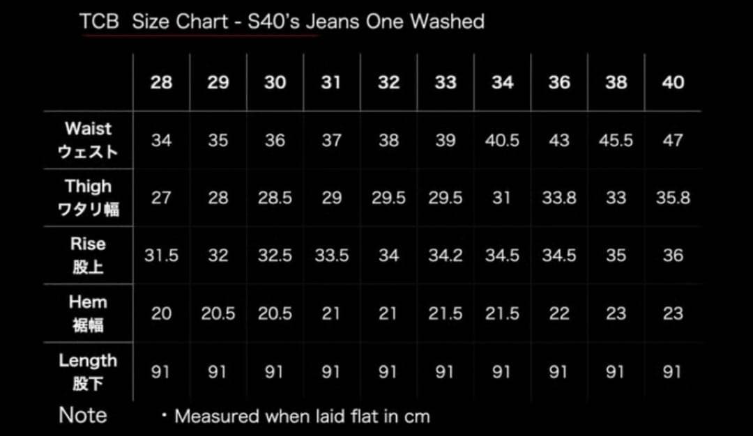 【入手困難】TCBジーンズ　S40sセットアップ　新品　赤タブ